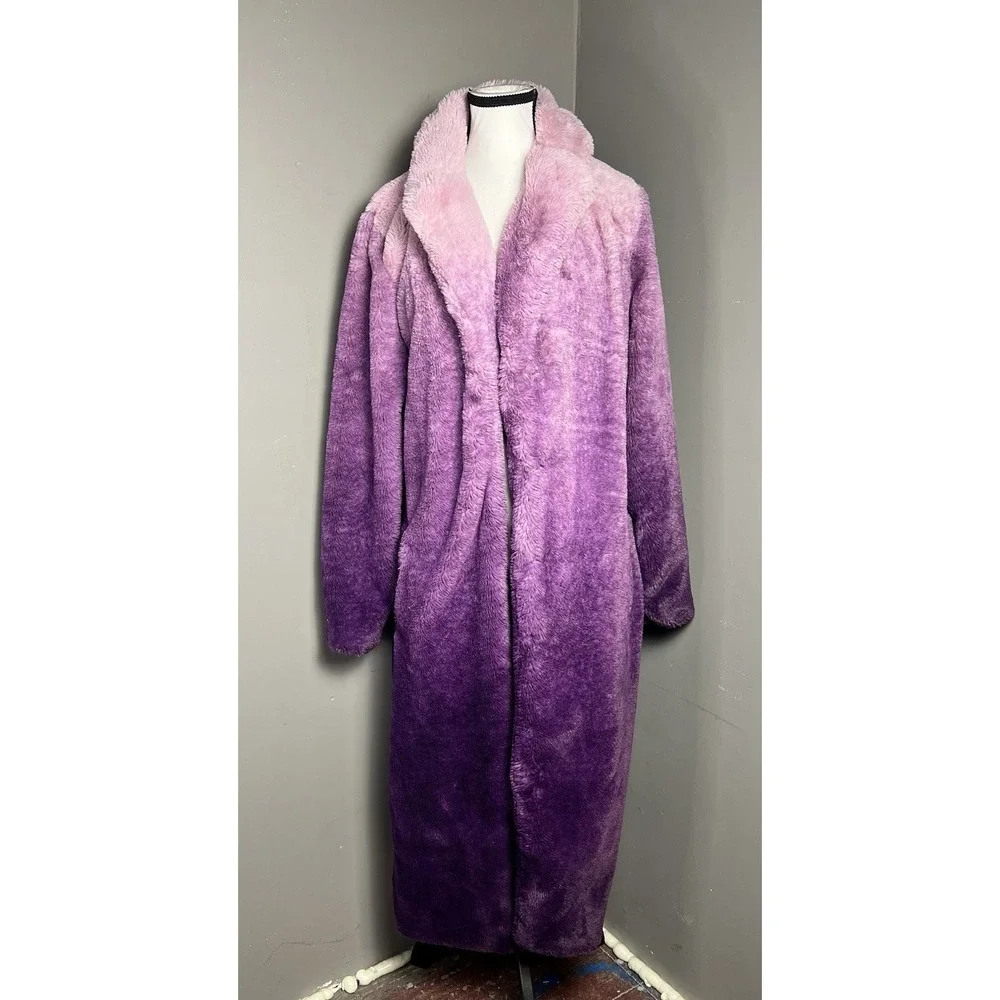 Purple Ombre Women's Coat - Picture 4 of 10